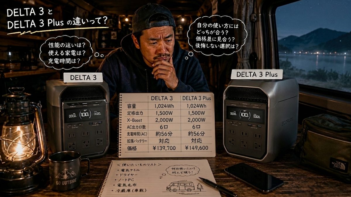 DELTA 3とDELTA 3 Plusの違いは?