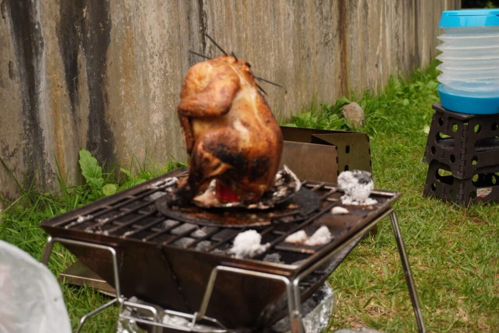 KAMADOでビア缶チキン