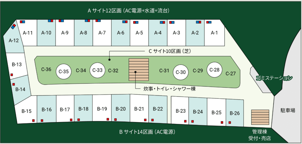 モビレージ東条湖の場内MAP