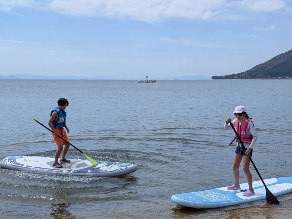 琵琶湖でSUP
