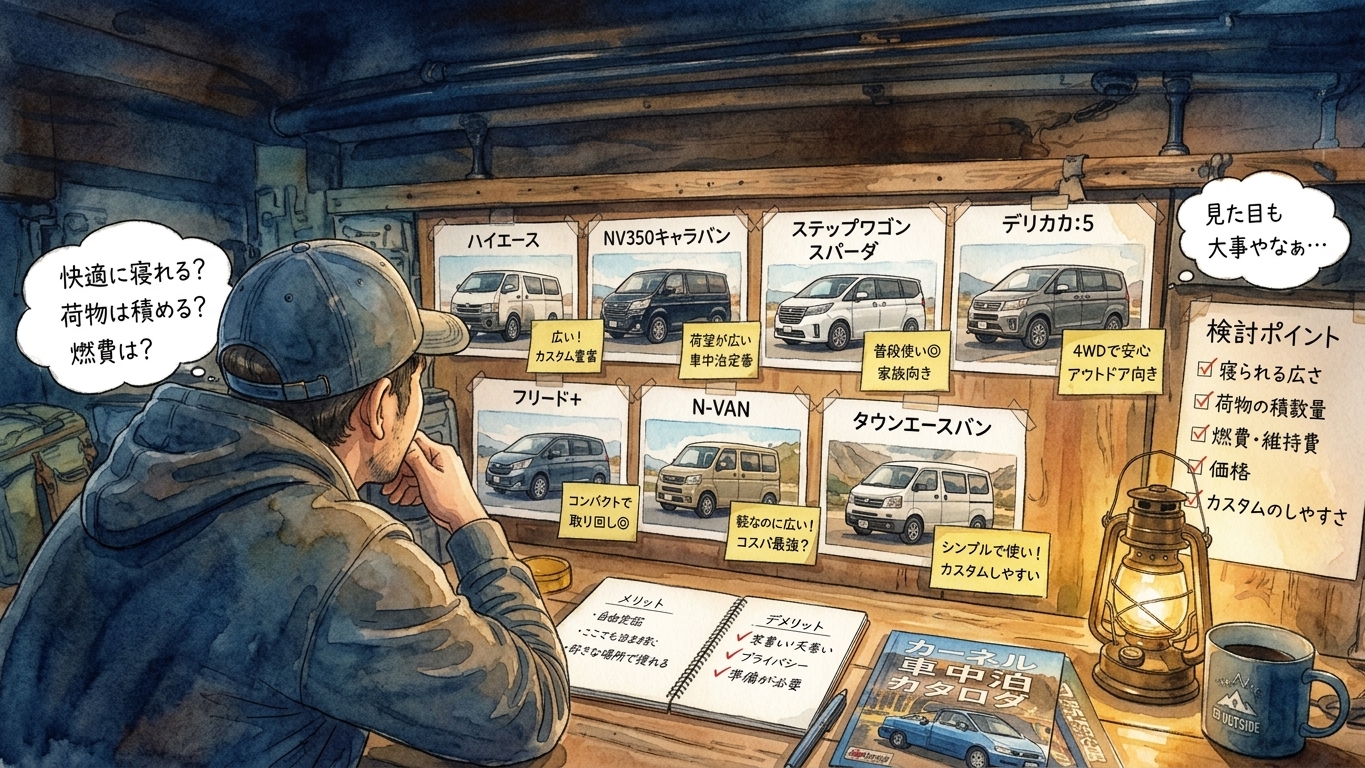 車中泊向きの車はどう選ぶ？「買う・カスタム・借りる」の3択で考える完全ガイド