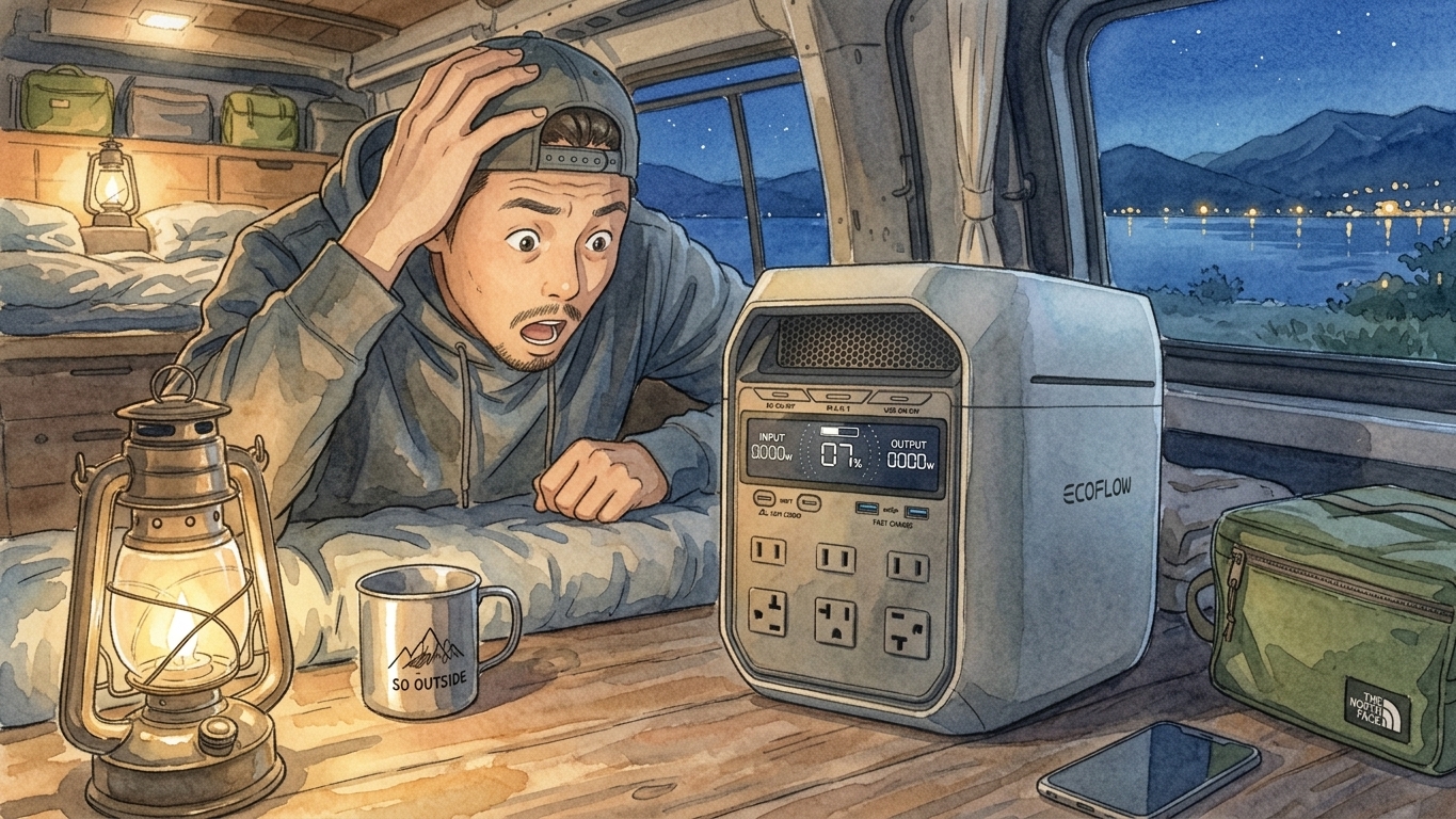 ポータブル電源が熱で充電できない？車中泊で走行充電が止まった原因は「置き場所」でした【実体験】