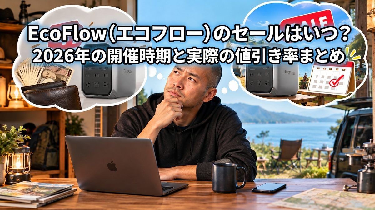 EcoFlowのポータブル電源、欲しいけど高い。セールを待ったほうがええんかな?
